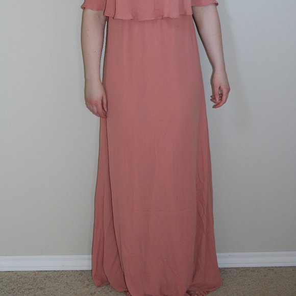 NWT Full Length Rustic Mauve Dress - Picture 5 of 5